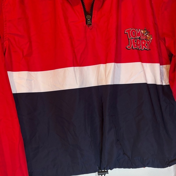 Red and Black Windbreaker for Men - Picture 3 of 6